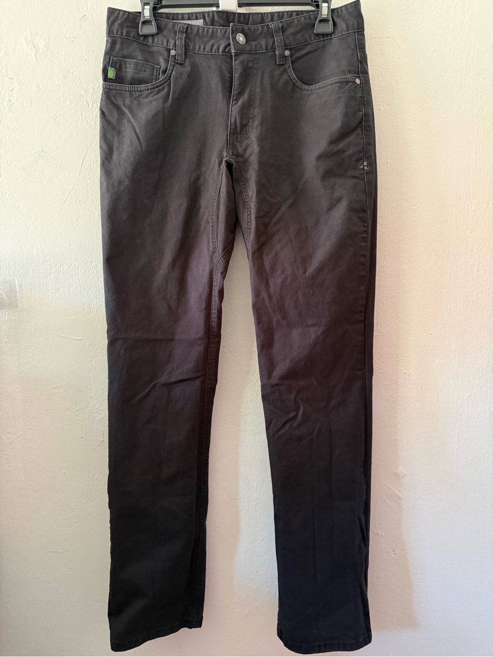 Stio Green Canvas Jeans Mens 30R Utility Outdoor Casual Organic Cotton Spandex